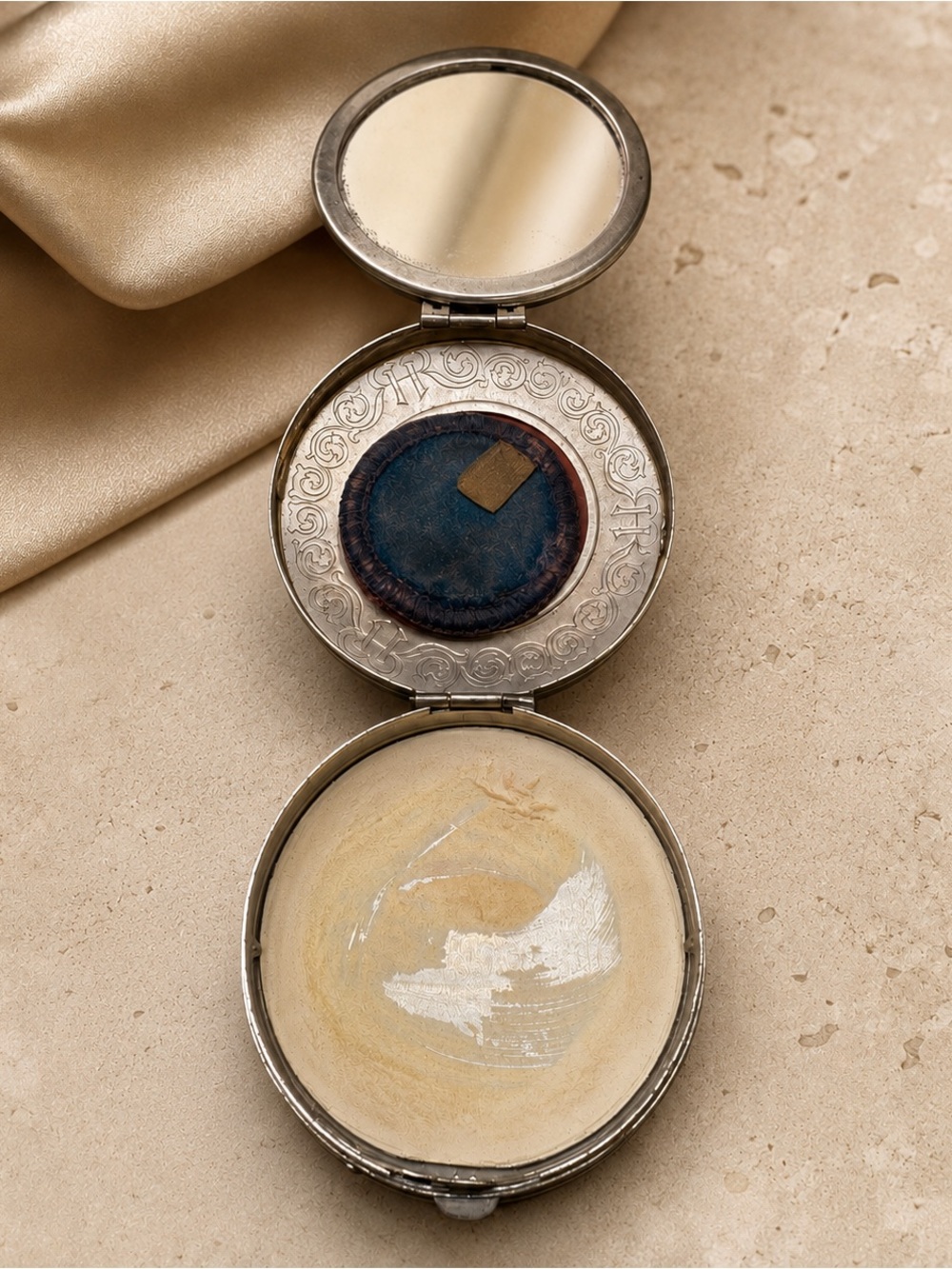 Antique 1920s Richard Hudnut Deauville Art Deco Double Makeup Compact collector - Picture 3 of 16